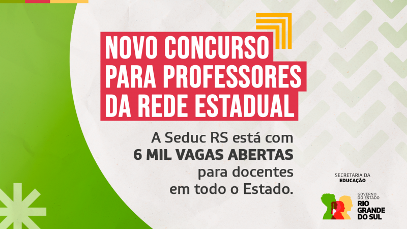 Prazo para inscrições no concurso da Educação encerra na próxima segunda-feira (4/8)