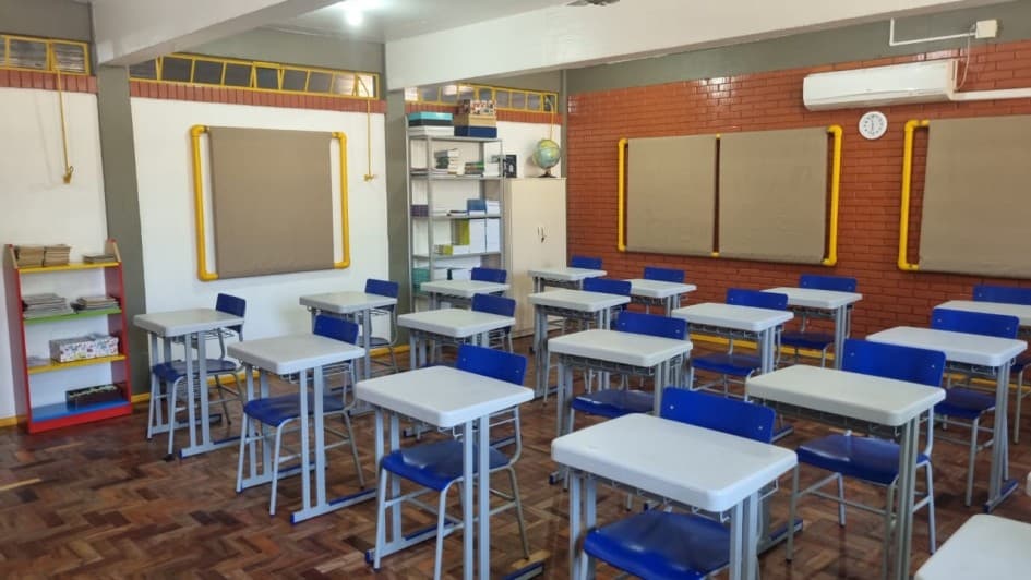 Escolas estaduais do Rio Grande do Sul superam média nacional em infraestrutura e climatização