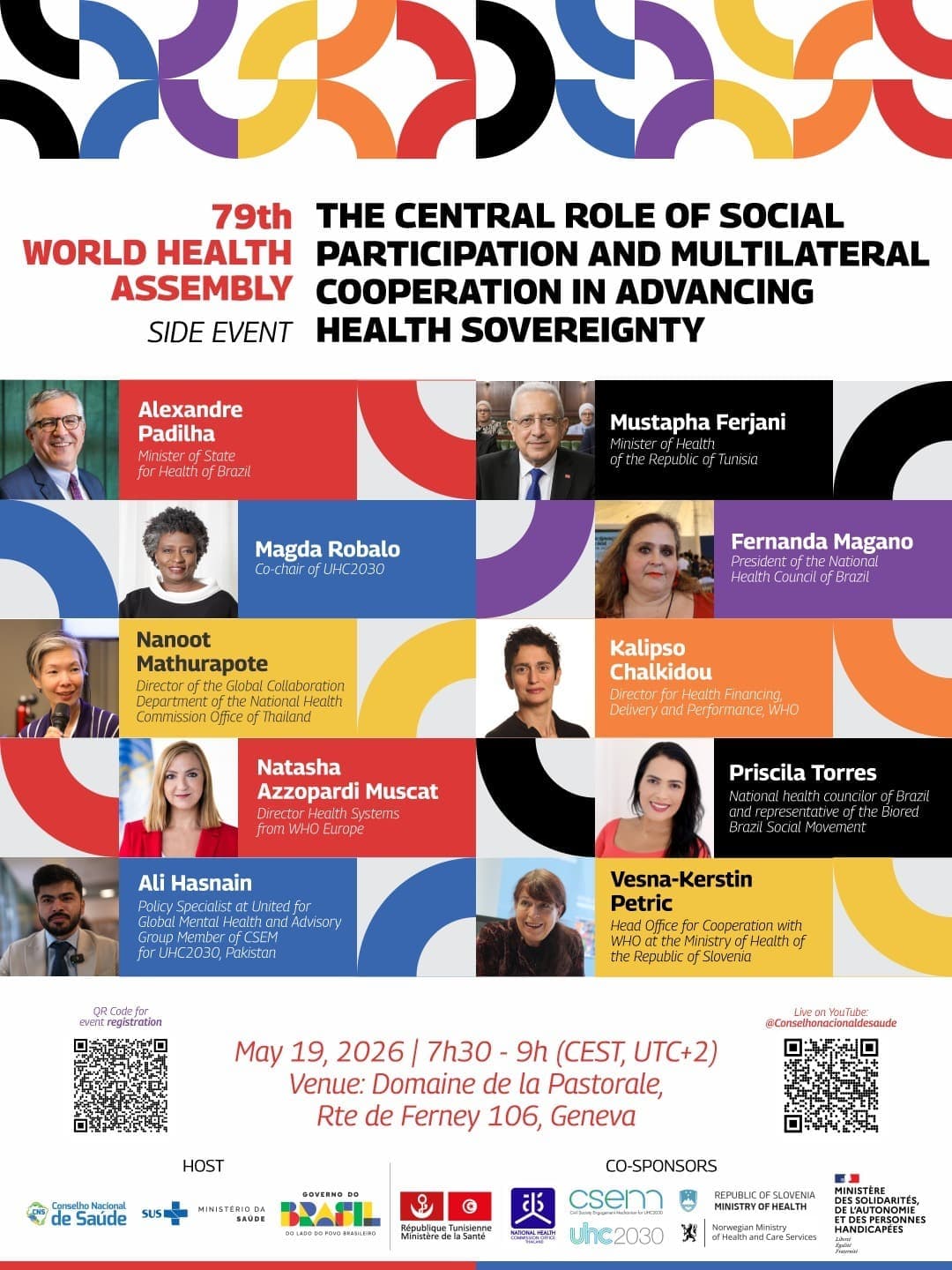 Brasil coorganiza evento paralelo na 79ª Assembleia Mundial da Saúde — #WHA79