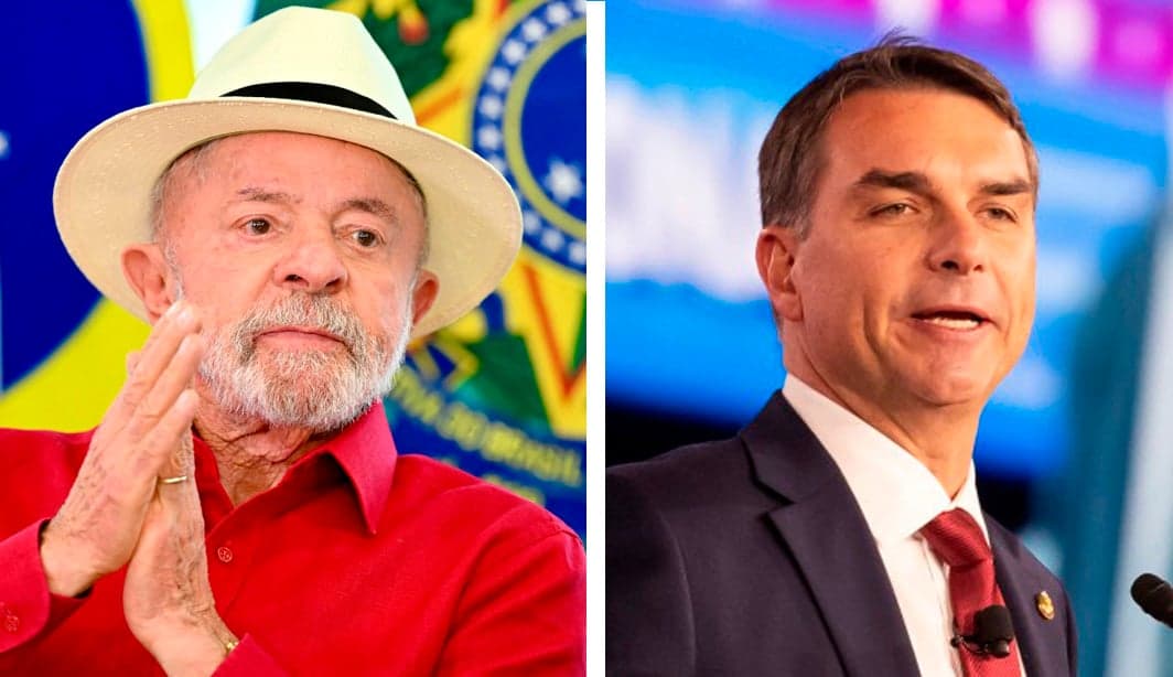 As intenções de voto de Lula e Flávio Bolsonaro entre evangélicos e católicos, segundo a Quaest