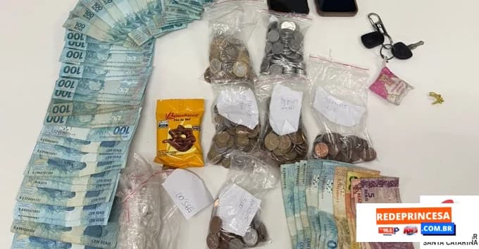 Casal é preso em Ponte Serrada com R$ 4,6 mil após furto em loja de Chapecó
